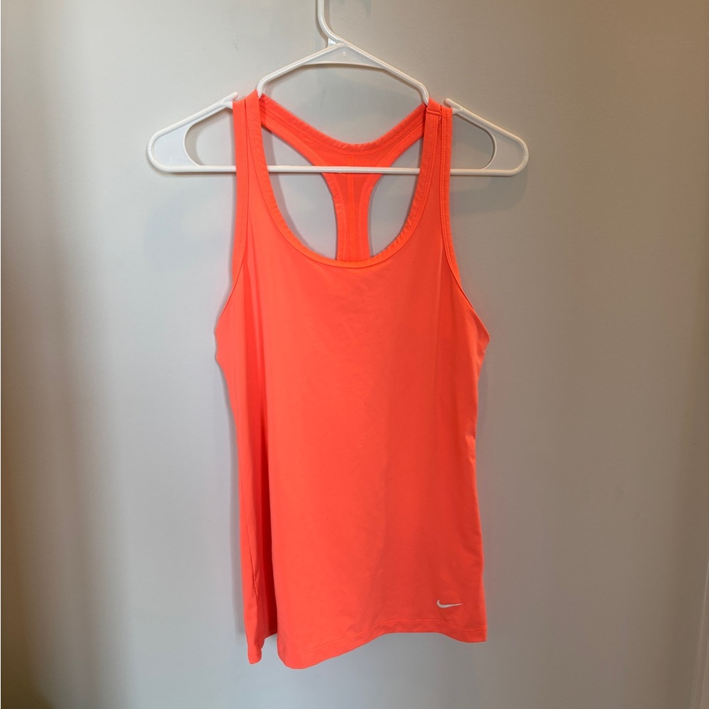 Nike Get Fit Dri-FIT Tank - Coral / Mango - Medium